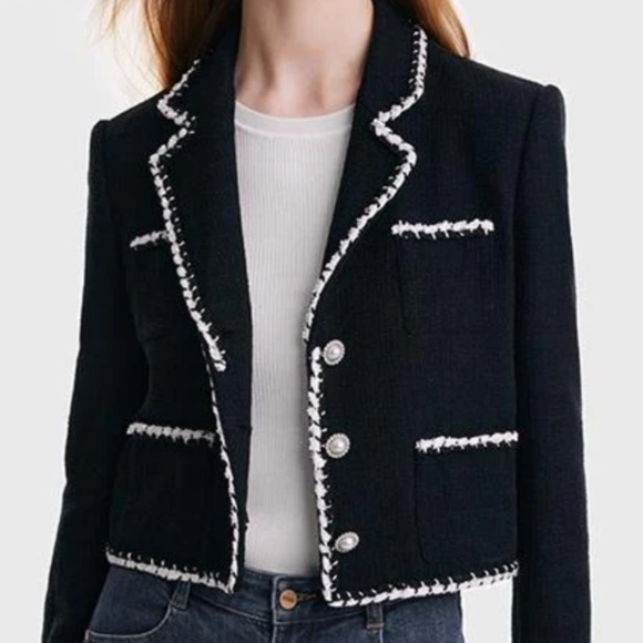 Goelia tweed knitted short jacket - Picture 2 of 9